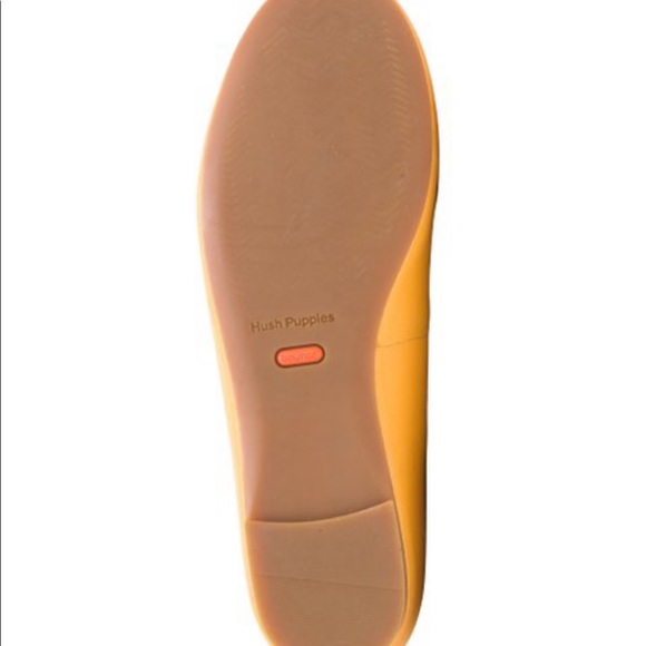 * SOLD * Hush Puppies Goldenrod Yellow Kendal Leather Ballet Flats US 9.5 WIDE - Picture 2 of 9
